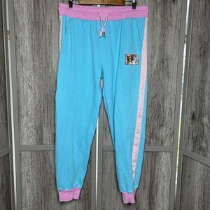 RIPNDIP Teddy Fresh Color Block Sweatpants Blue Pink Size L